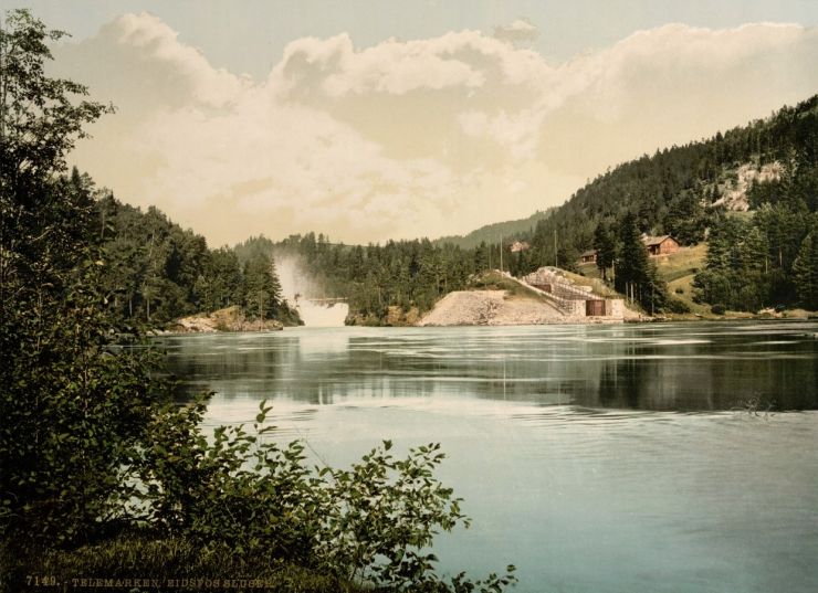 Under åpningen av Eidsfoss sluse-foto Library of Congress.jpg